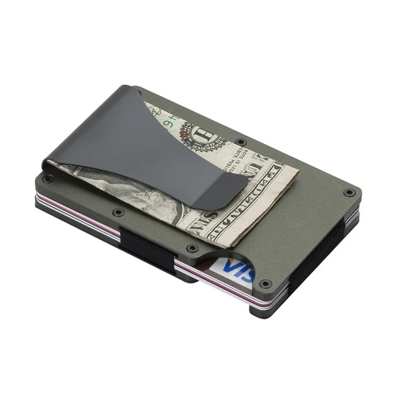 Porta Carte Credito Uomo Business Credit Card Holder Male Wallet Pasjeshouder Purse for Men Minimalist Porte Grise Rfid