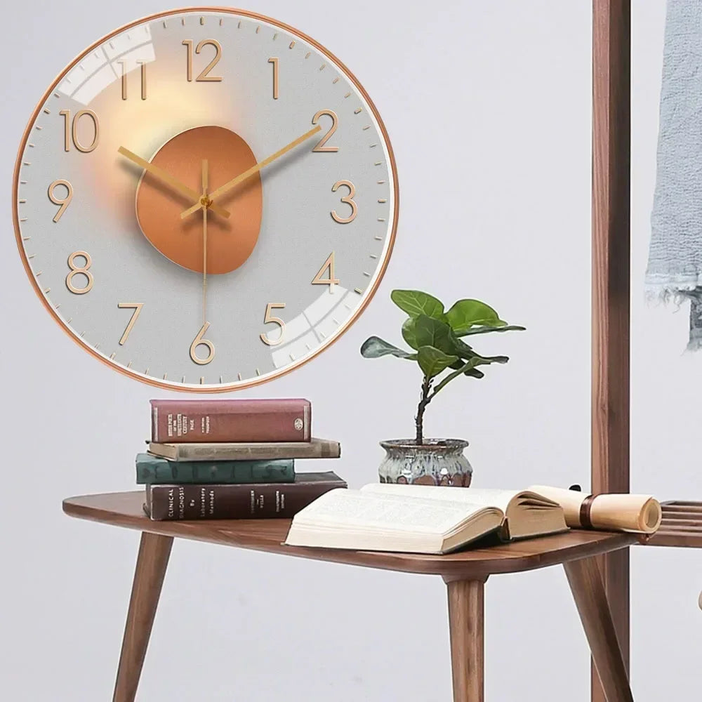 Originality Wall Clock Silent Non-Ticking Battery Operated Wall-mounted Clock Living Room Bedroom Kitchen Office