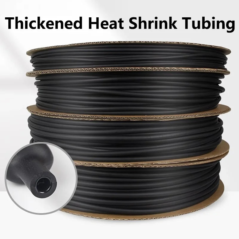 10/50/100 Meter 3:1 Polyolefin Black Heat Shrink Tube Thermal Cable Sleeve Insulated Red
