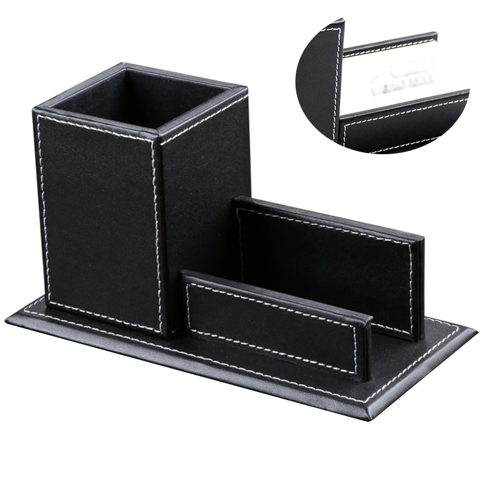 Pen Holder Business Card Organizer for Desks Office Portalápices Offices Accessories Stationery Organizers Pencil Pot