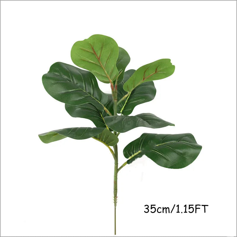 150cm Tropical Tree Large Fake Ficus Lyrata Plant Artificial Ficus Plants Branches Plastic Fake Leafs For Home Office