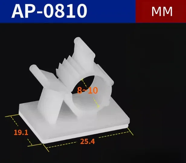 5PCS Adjustable Cable Organizer Clips Self-Adhesive Wire Management Holder Car PC TV Charging Wire Winder Desktop Line