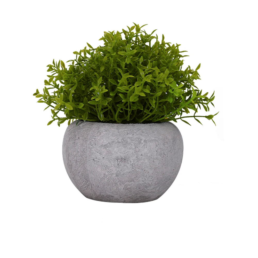 1 Pack Lifelike Plastic Potted Plant - Green Artificial Plants for Home/Office Decor Fake Greenery Indoor/Outdoor