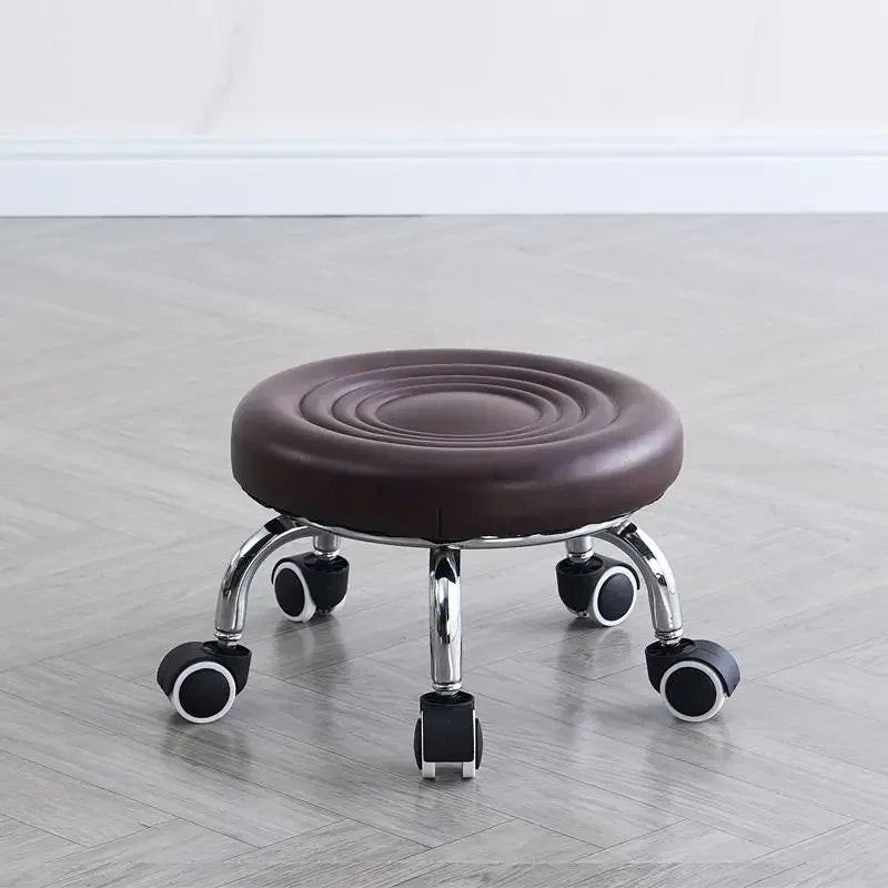 Household wheeled floor-cleaning chairs wheeled seam sealing stools low stools rotating nail and pedicure round stools