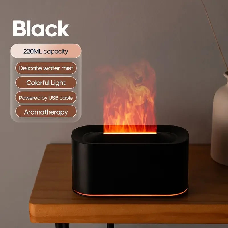 Colorful Flames Air Humidifier Essential Oils Humidifiers Flame Aroma Humidifier Fragrance Diffuser Home Aromatherapy