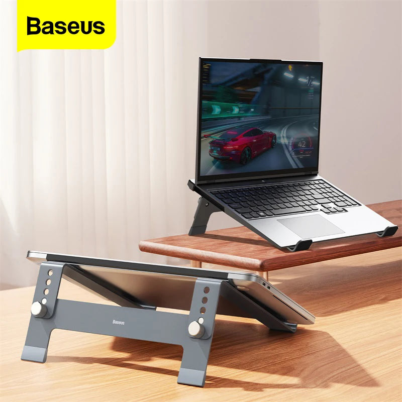 Baseus Portable Laptop Stand Aluminum Notebook For Macbook Air Pro Holder 4 Gears Adjustable Vertical Stand Laptop Base