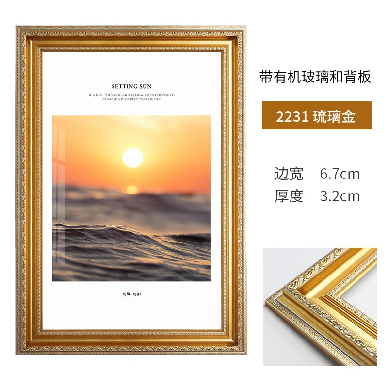 Creative American Retro Small Photo Frame Home Office Desktop Photo Frame Bedroom Bedside Table Decoration Ornaments