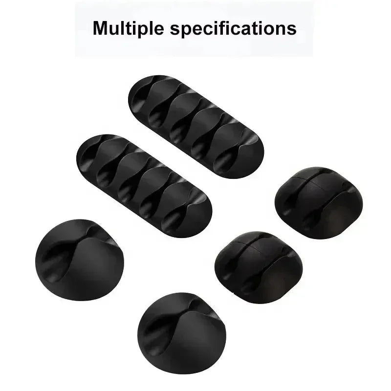 Cable Cord Wire Organizer Silicone USB Cable Winder Management Clips Self Adhesive for Mouse Keyboard Headset