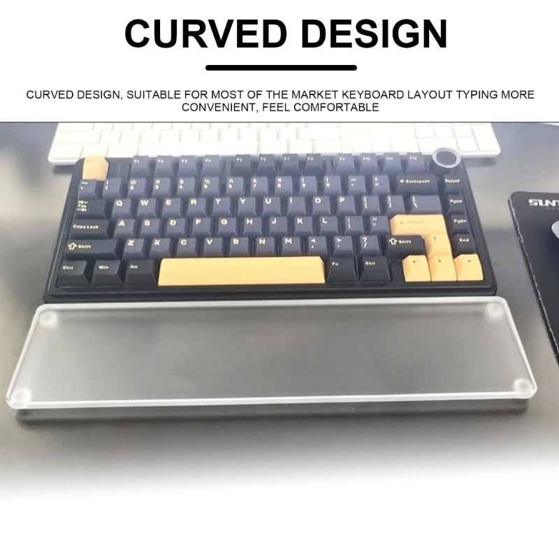 Acrylic Keyboards Support Frosted Texture Wrist Rest 61 87 104Keys for Programmers and Gamers