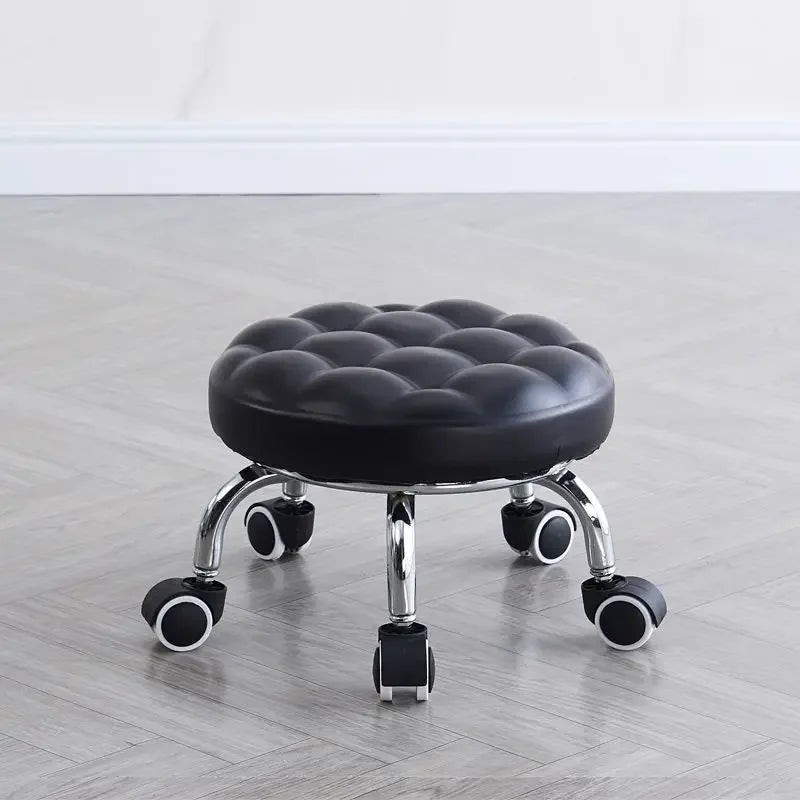 Household wheeled floor-cleaning chairs wheeled seam sealing stools low stools rotating nail and pedicure round stools