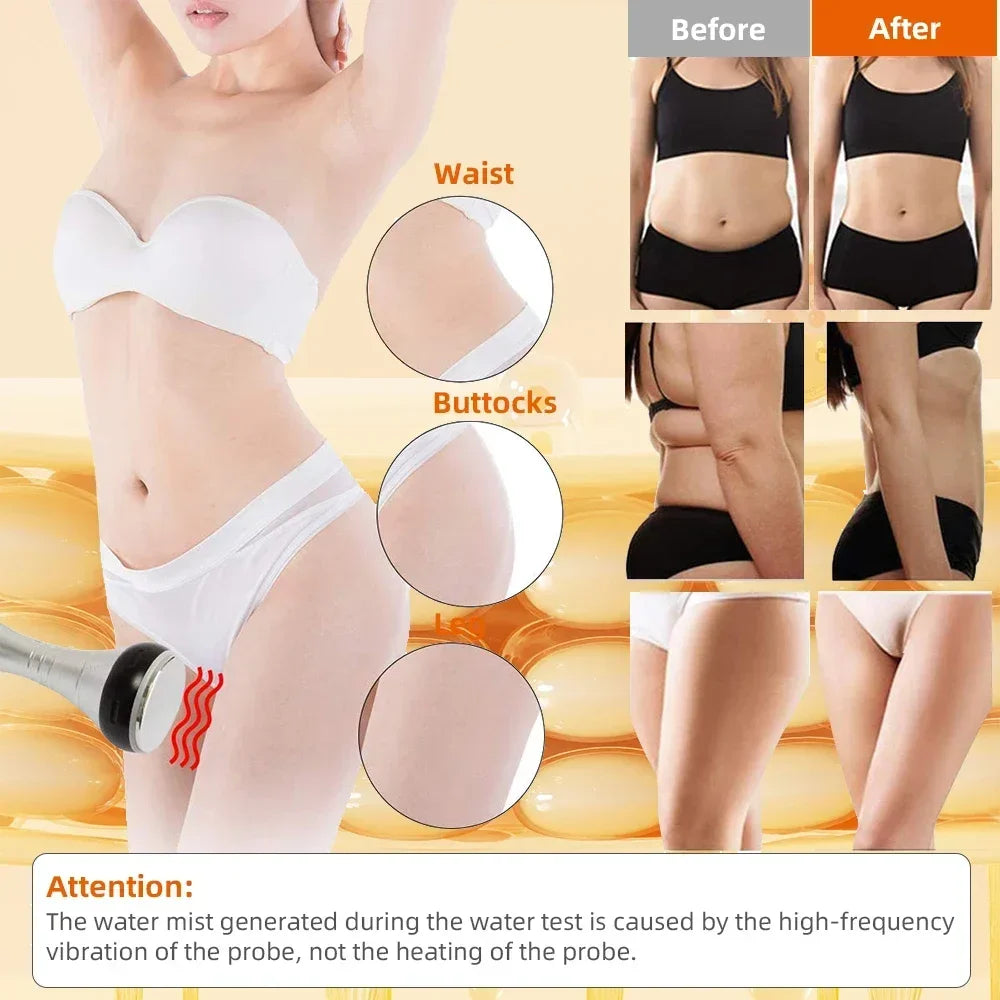 4IN1 Cavitation Body Slimming 40K Machine Beauty Massager Skin Tighten Face Lifting Vacuum Suction（Overseas Warehouse