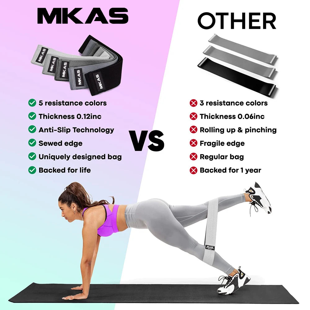 Custom Logo Booty Bands for Women and Men Fitness Elastic Exercise Workout Bands Hip Circle Thigh Squat Gym Equipment