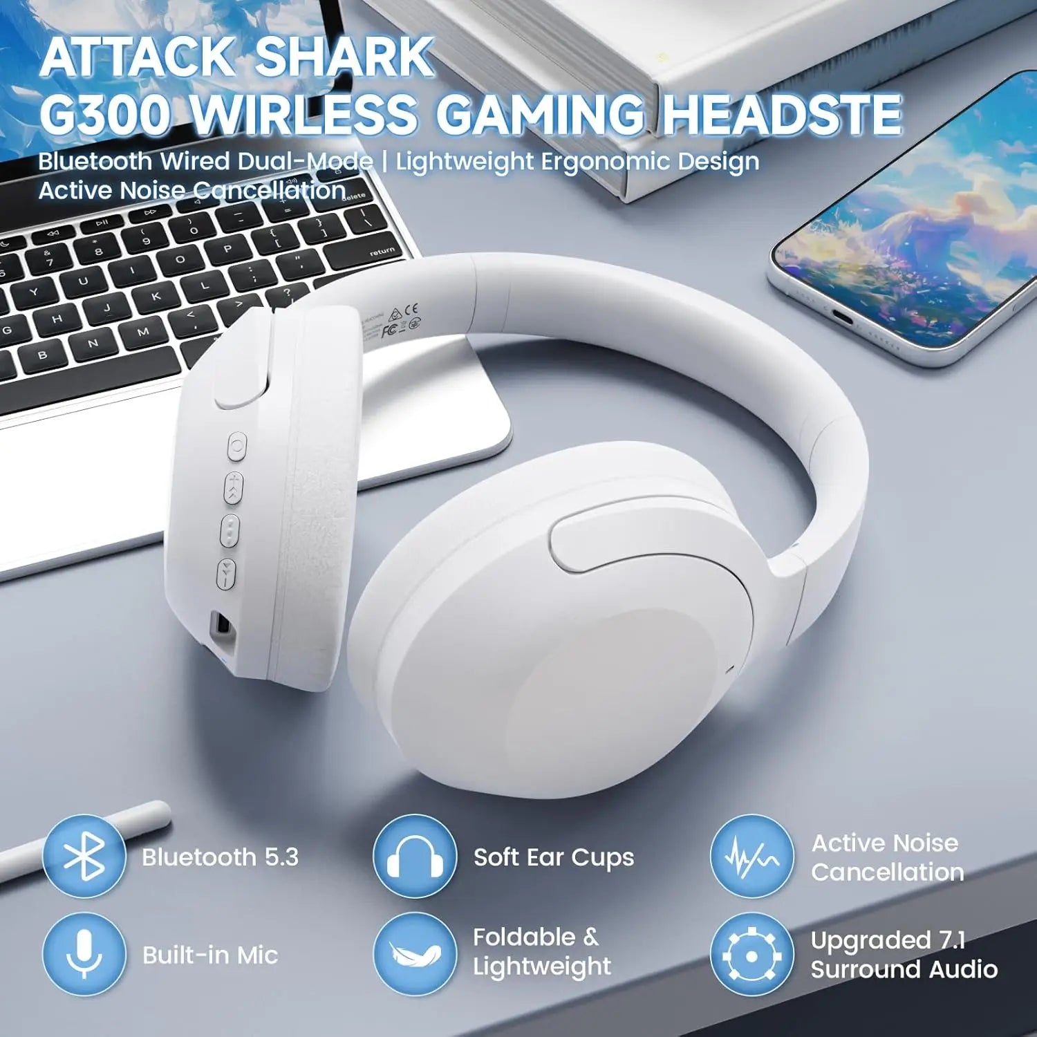 mambasnake-x-attack-shark-g300-bluetooth-headphones-lightweight-gaming-headset
