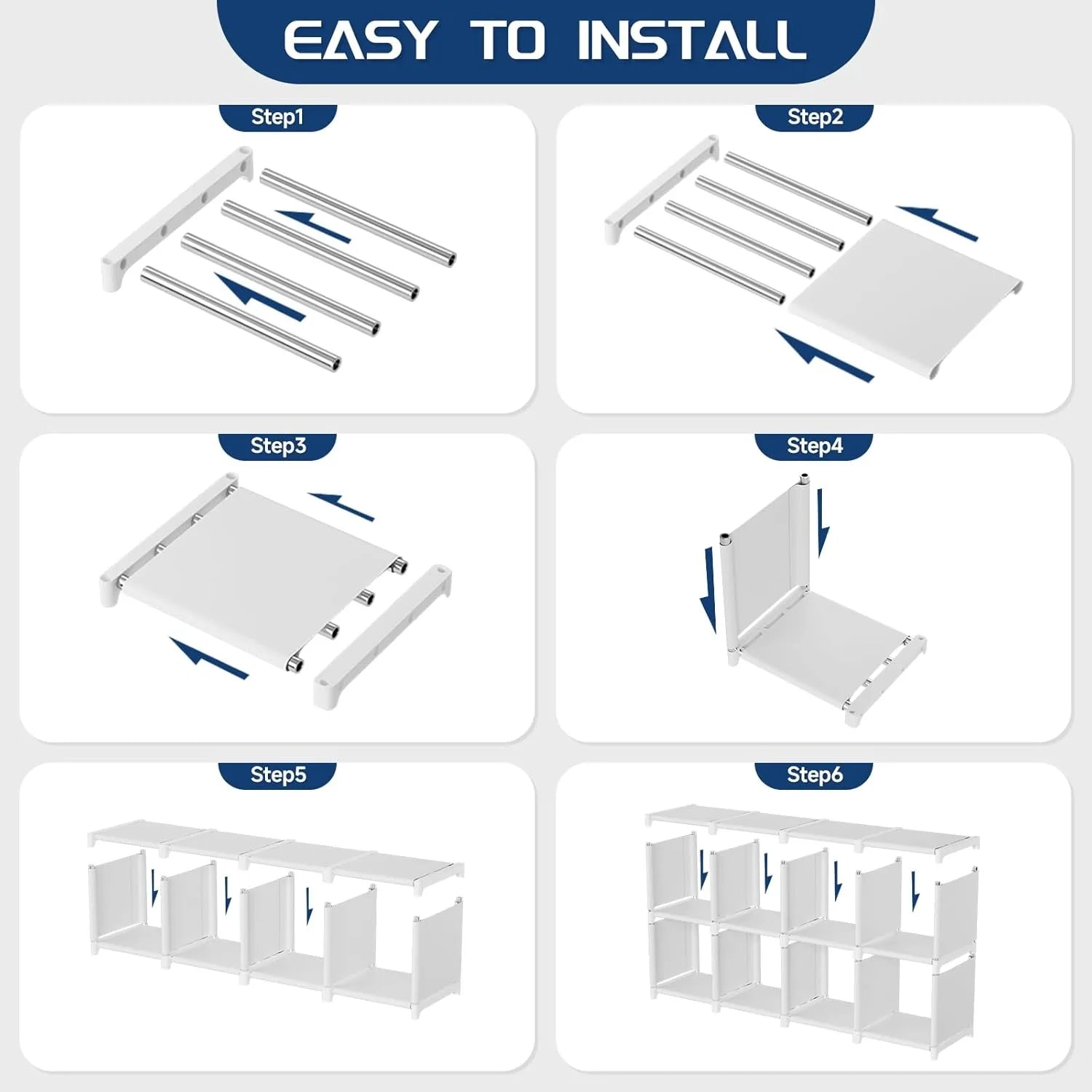 Bookshelf,15 Cube Storage Organizer,Book Shelf Organizer,Tall Bookcase Shelf,Book Cases/Shelves White - WHITE / United