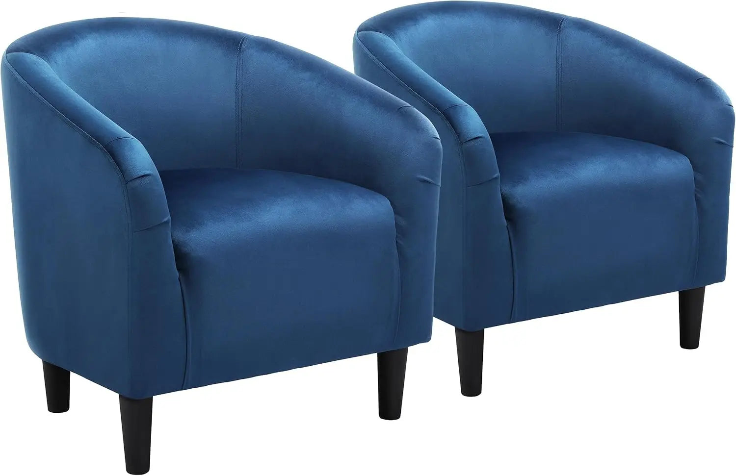 Yellow Chairs Set of 2 Accent Chair for Bedroom Armchair for Living Room Velvet Fabric Club Chair with Soft Padded