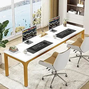 78.7 Inches Extra Long Computer Desk 2 Person Desk Double Long Desk Workstaion for Home Office - United States