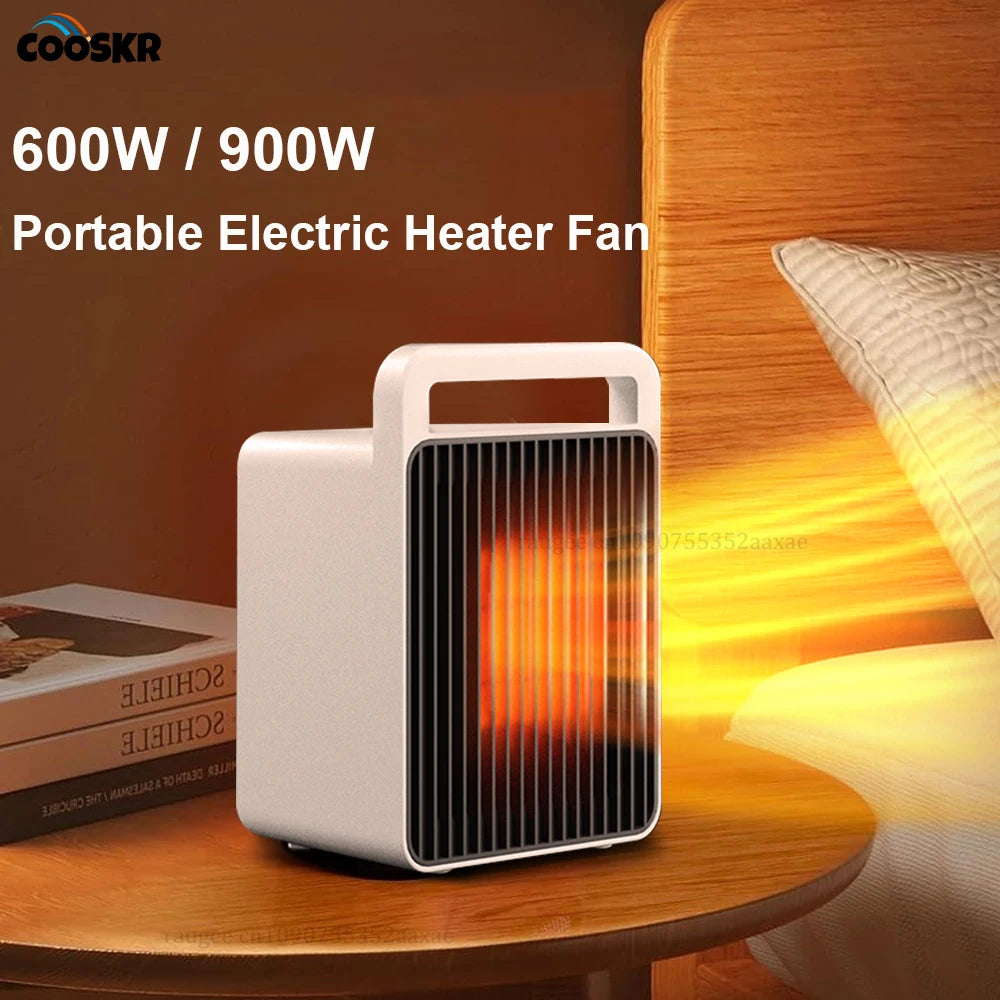 Portable Electric Heater 900W Mini Bathroom Fast Heating Household Warmer Fans Bedroom Heater for Home Office Winter