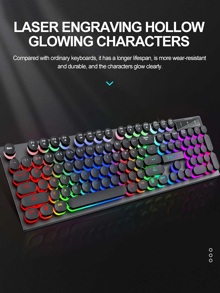 Shadow mechanical feeling keyboard desktop computer laptop esports game illuminated wired keyboard - Desktop