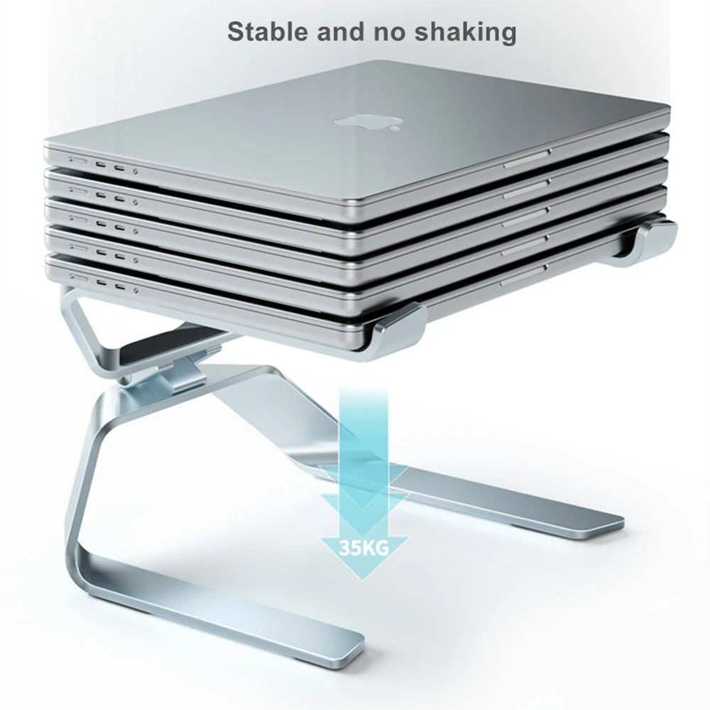 Laptop Stand Adjustable Aluminum Alloy Notebook Tablet Stand Up to 17.3 Inch Laptop Portable Fold Holder Cooling