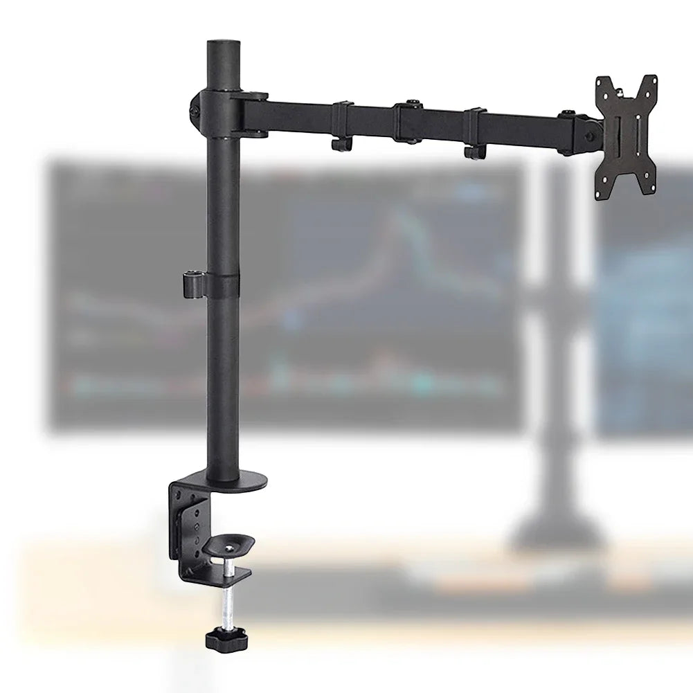 Single/Dual Monitor Stand Holds Up To 19.84 Lbs Desk Mount Stand Adjustable Height and Angle for 17 To 32 Inch Computer