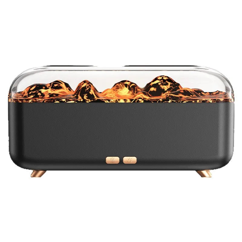 300ml Mini Volcanic Lava Essential Oil Aroma Diffuser Machine Small Household USB Home Fragrance Diffuser Flame