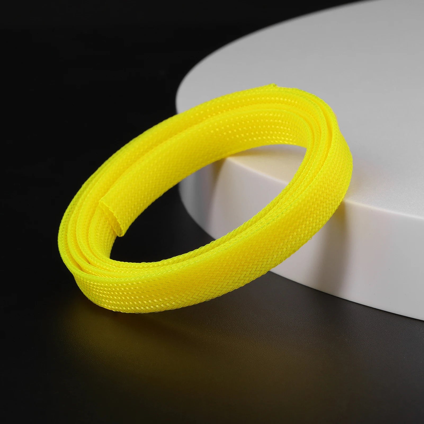 5m/lot Pure Colour Insulated Braid Sleeving Tight PET Wire Expandable Cable Sleeve Flame-retardant Nylon Braided Mesh