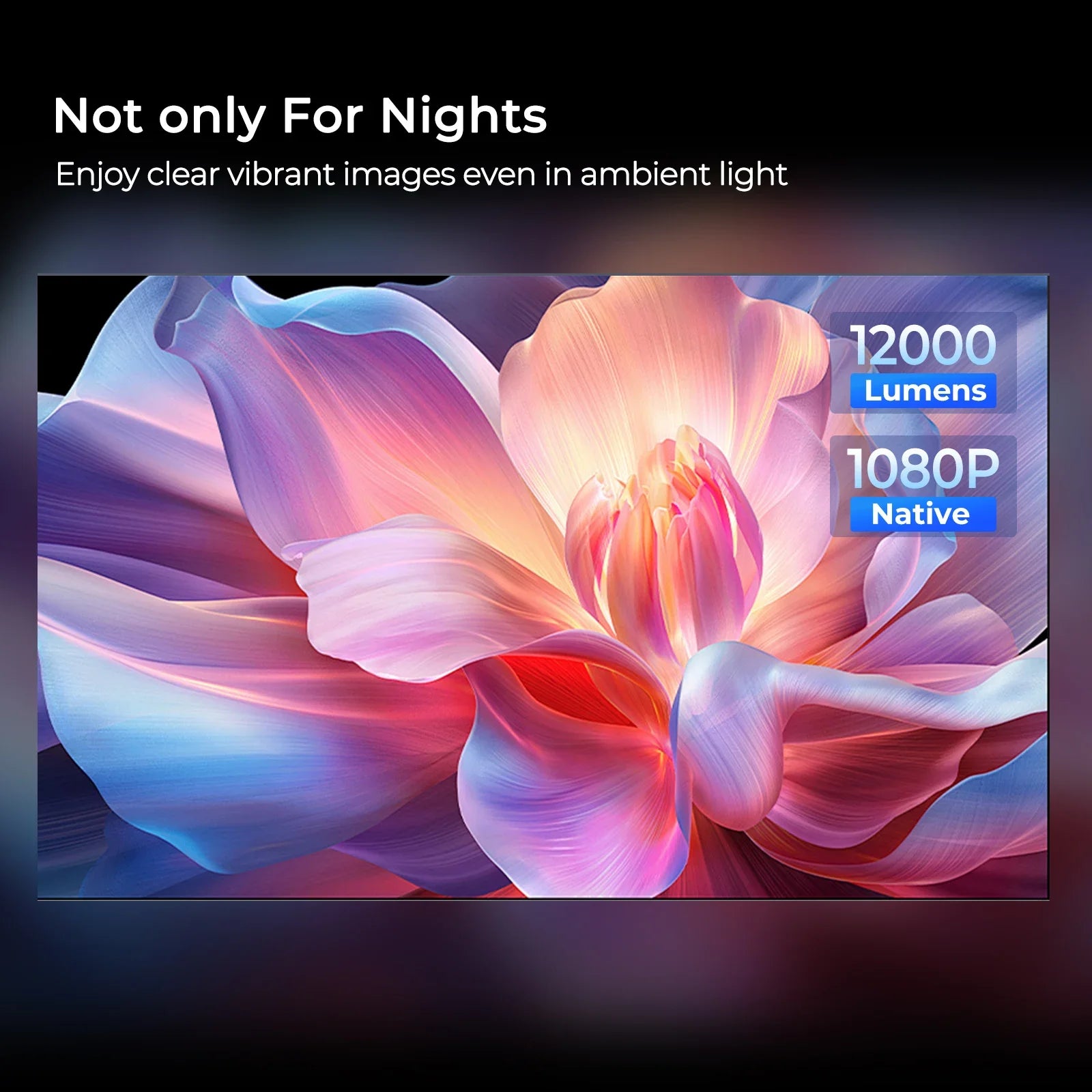 LynCast 4K L018 Projector 800ANSI Native 1080P Auto Focus & Keystone 360° Rotate Android 11 BT5.2 WIFI6 Portable Home