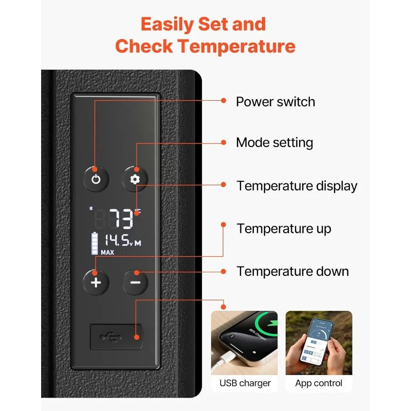 VEVOR 10 Quart 12 Volt Portable Mini Freezer Car Compressor Fridge Cooler - United States