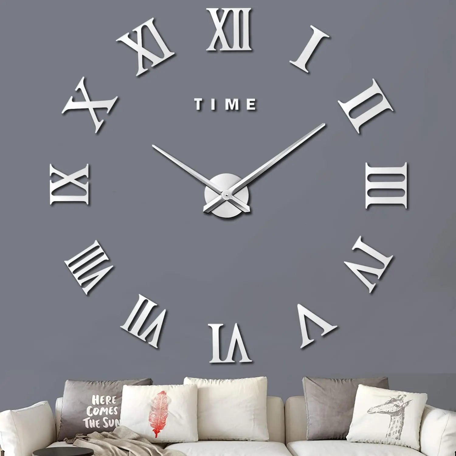 Large 3D Wall Clock Luminous Classic Wall Clocks DIY Digital Clock Wall Watches Stickers Silent Clock for Home Living