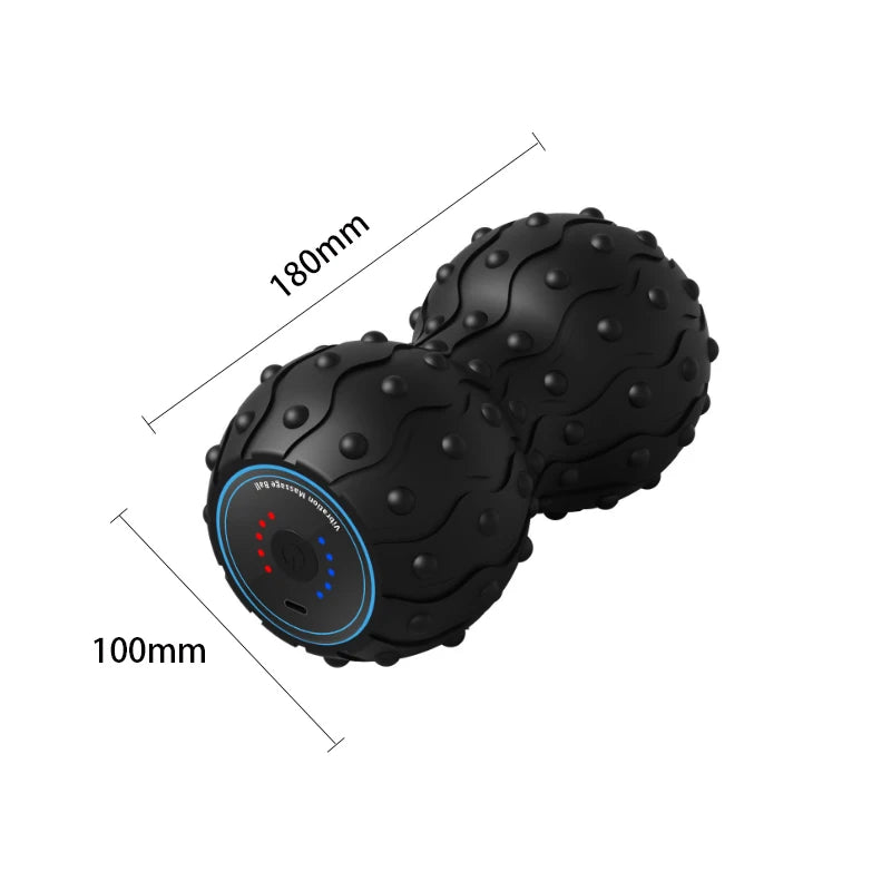 Rechargeable 5 Gears Vibrating Massage Ball Portable Peanut Massager Vibrating Foam Roller For Fitness Mobility Yoga