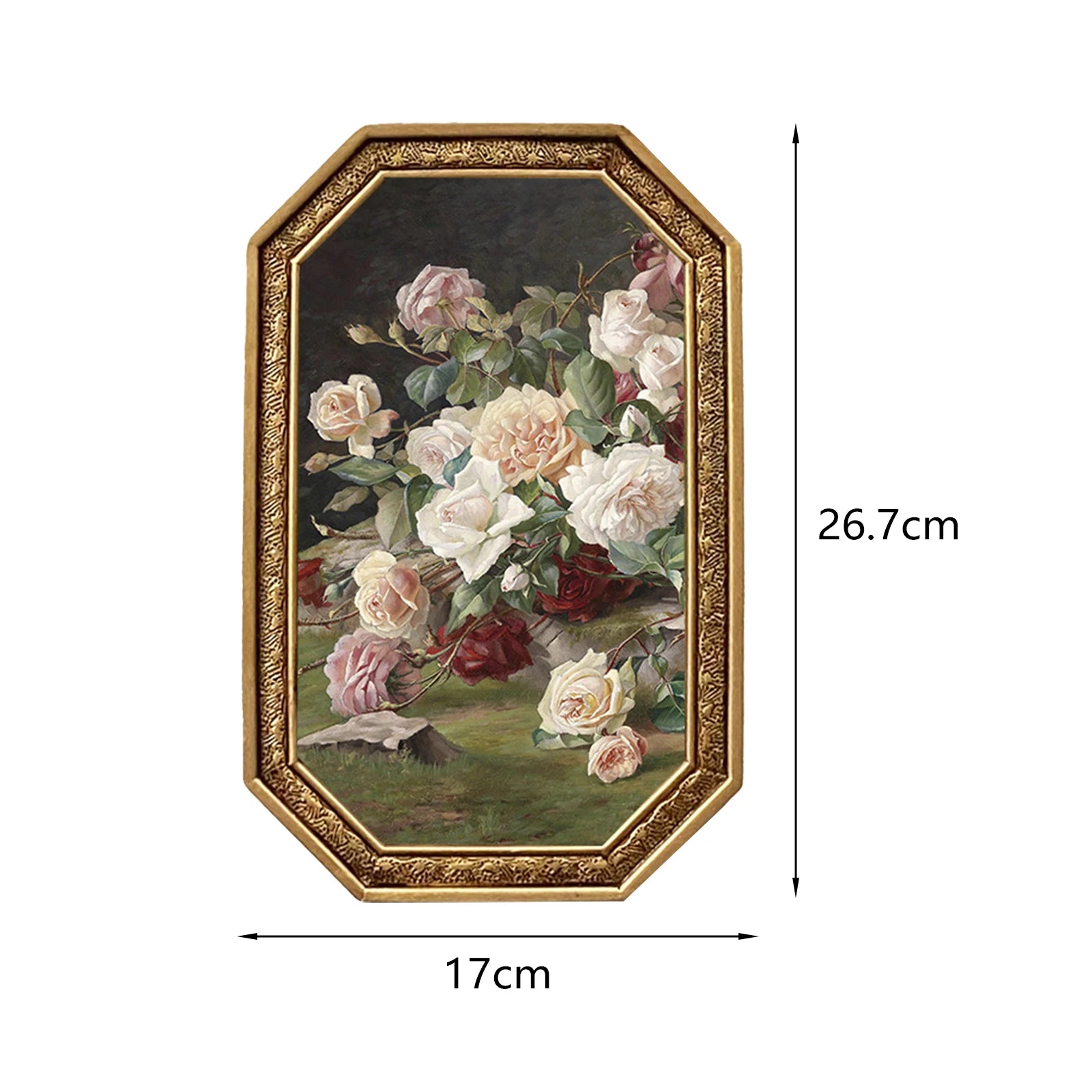 Luxury Antique Resin Photo Display Frame Hanging Elegant Picture Holder Luxury Gift for Office Living Room Decor