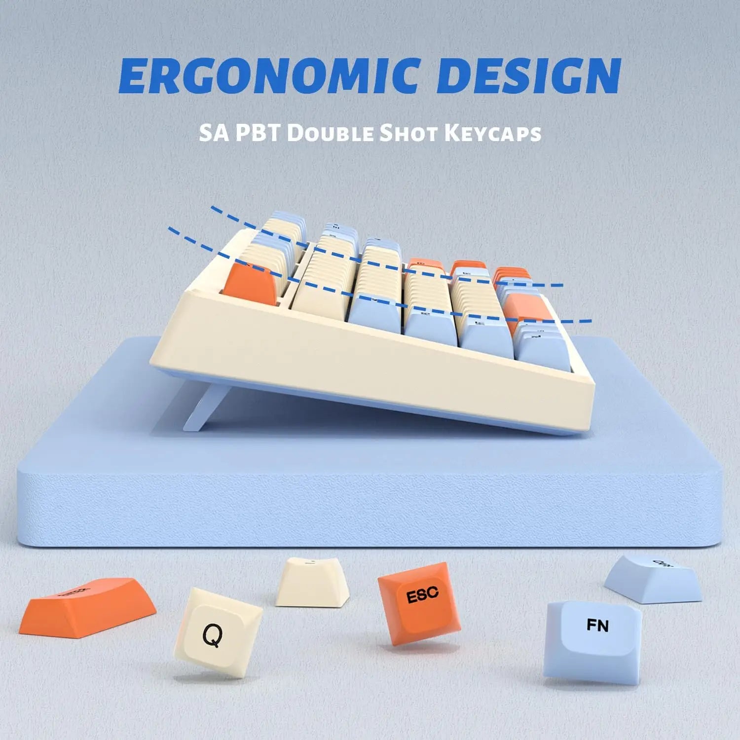 ATTACK SHARK x ZIYOULANG M87 80% Wireless TKL RGB Backlit BT5.0 & 2.4G & Wired PBT Material Mechanical Feeling Gaming