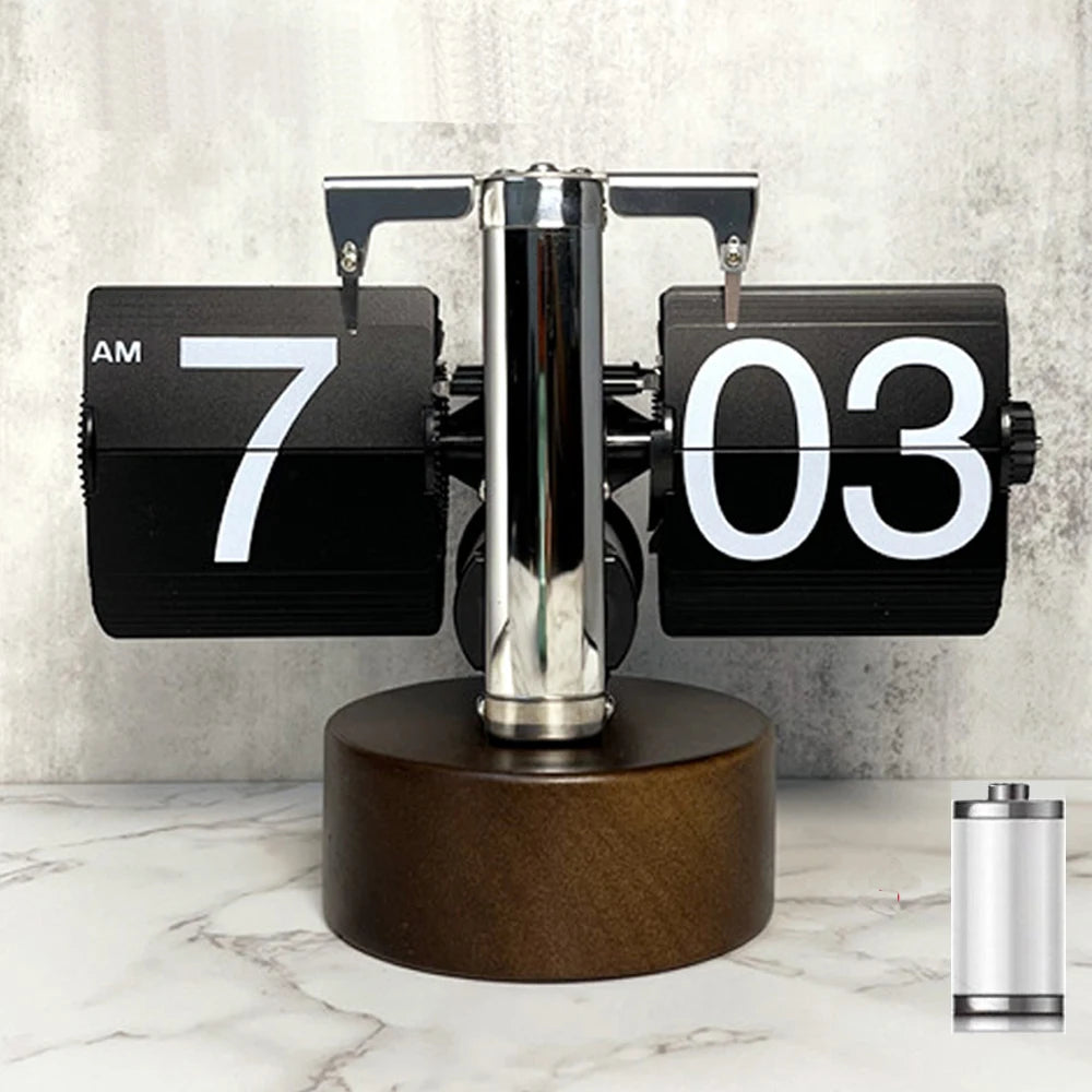 Automatically Flipping Clock with Time Page Turning.Full of Sense of Technology.For Home Decoration.Battery Included