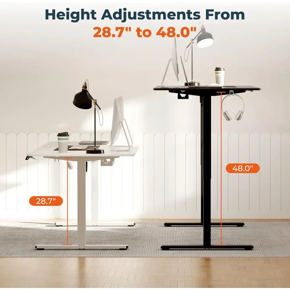 Adjustable Standing Desk Large 79x31 Inches Standing Desk with Cable Management Height Adjustable Home Office Computer