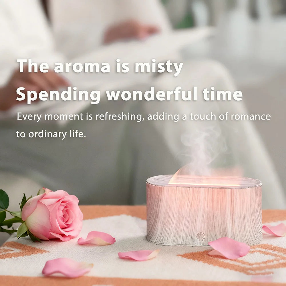 1PC USB Powered Mini Air Humidifier with Colorful Flame Lights Aroma Diffuser Perfect Essential Oil Diffuser for Home