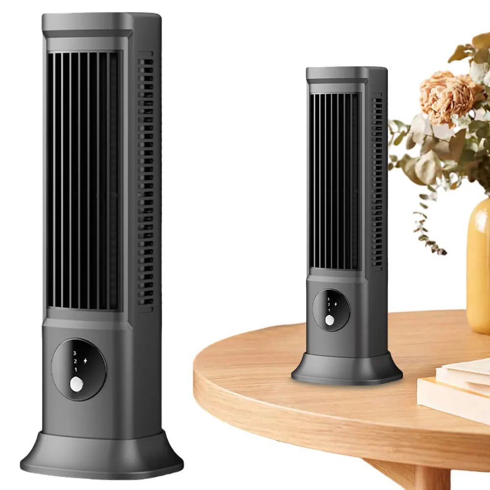 Tower Fan USB Rechargeable Portable Table Fan Quiet Cooling Personal Fan for Bedroom Home Office