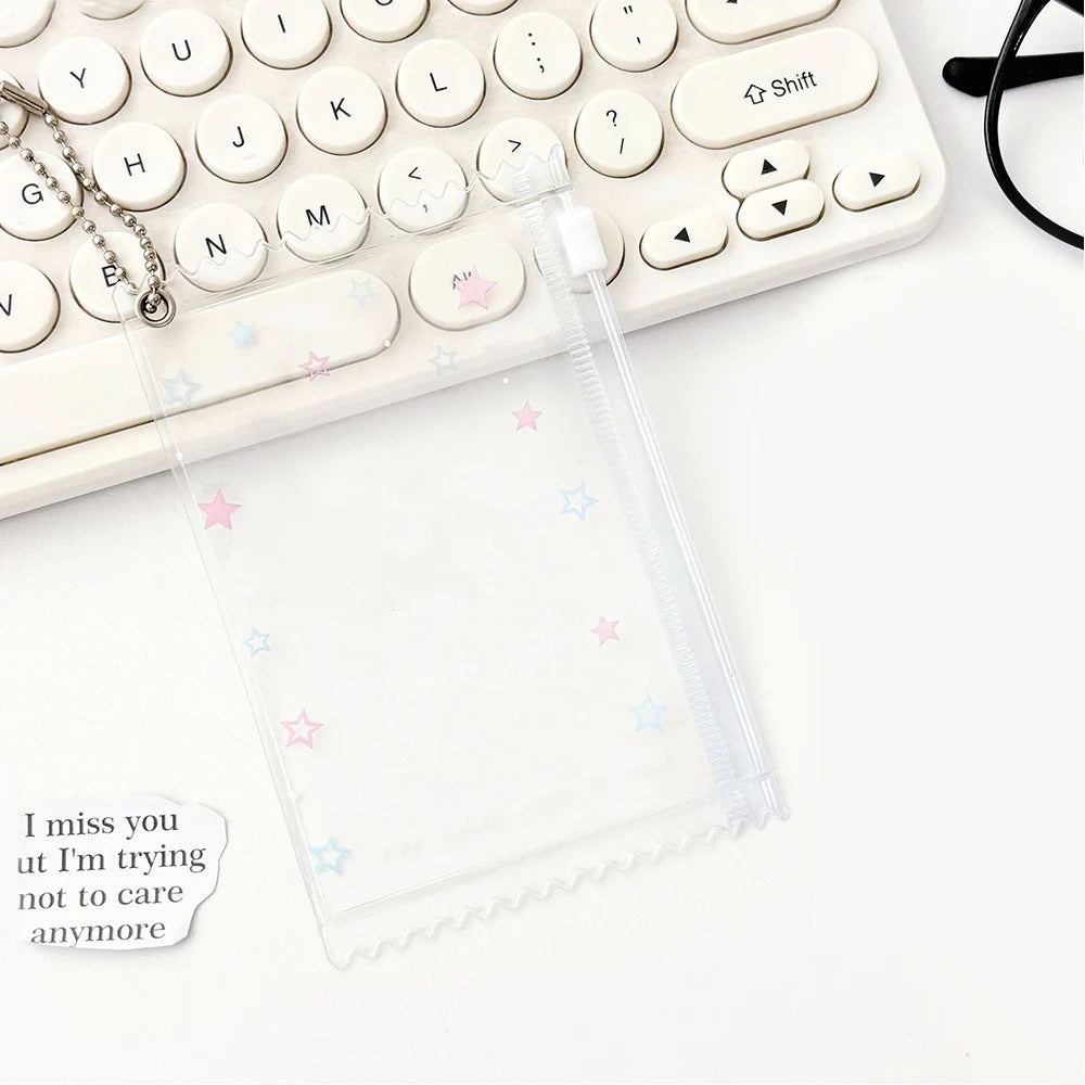 INS Transparent Candy Bag Badge Holder Korean Photocard Holder Display Bag Pendant Idol Photo Card Protective Cover
