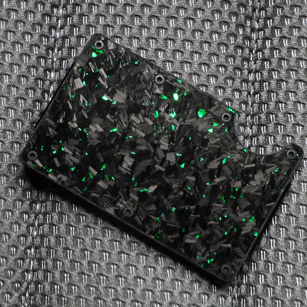 Bright/Matte Forged Carbon Fiber Minimalist Slim Wallet for Men RFID Cashback Credit Card Holder Luxury Metal Case