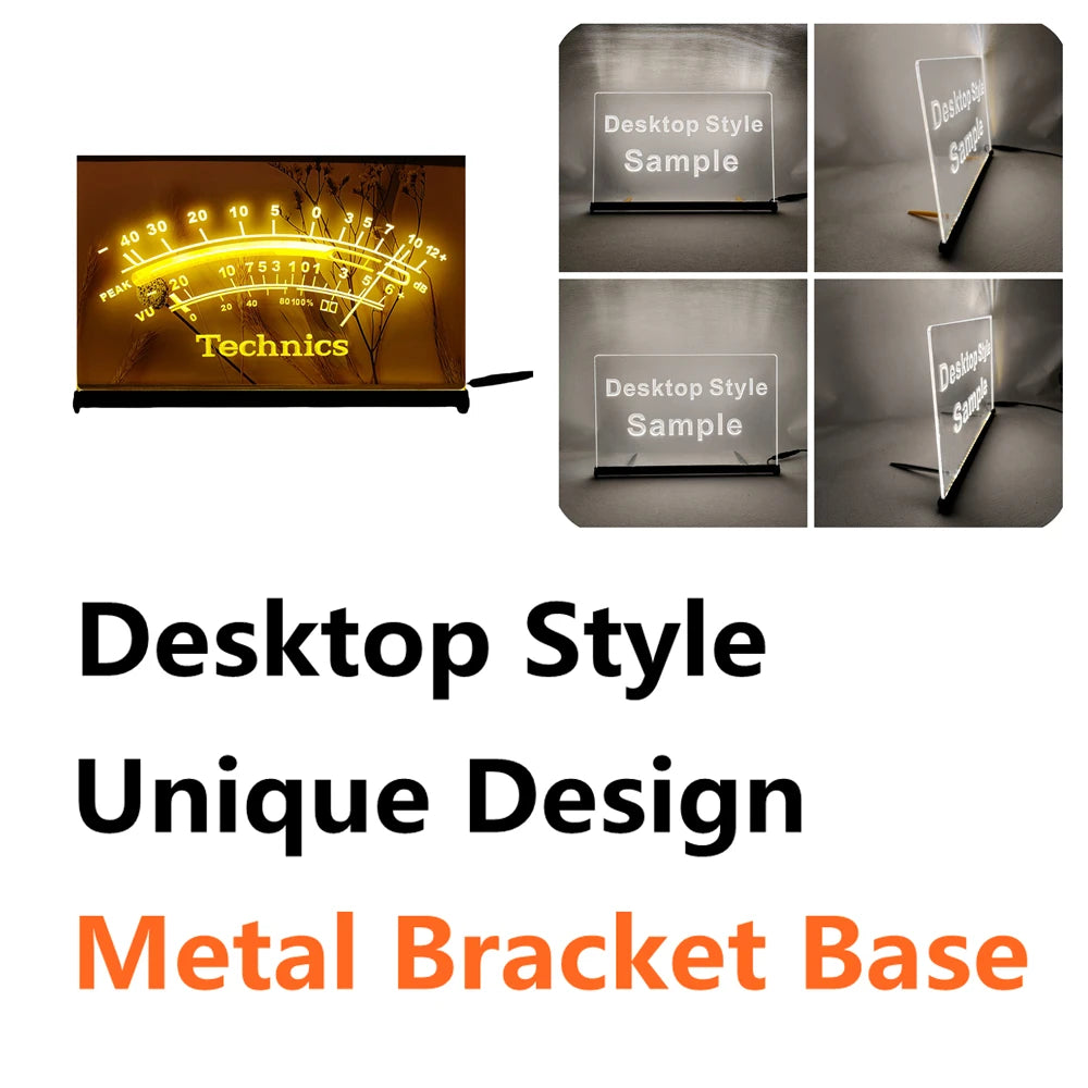 Technics Peak VU dB LED Neon Sign-3D Carving Wall Art for Home,Room,Bedroom,Office,Farmhouse Decor - Yellow-Z