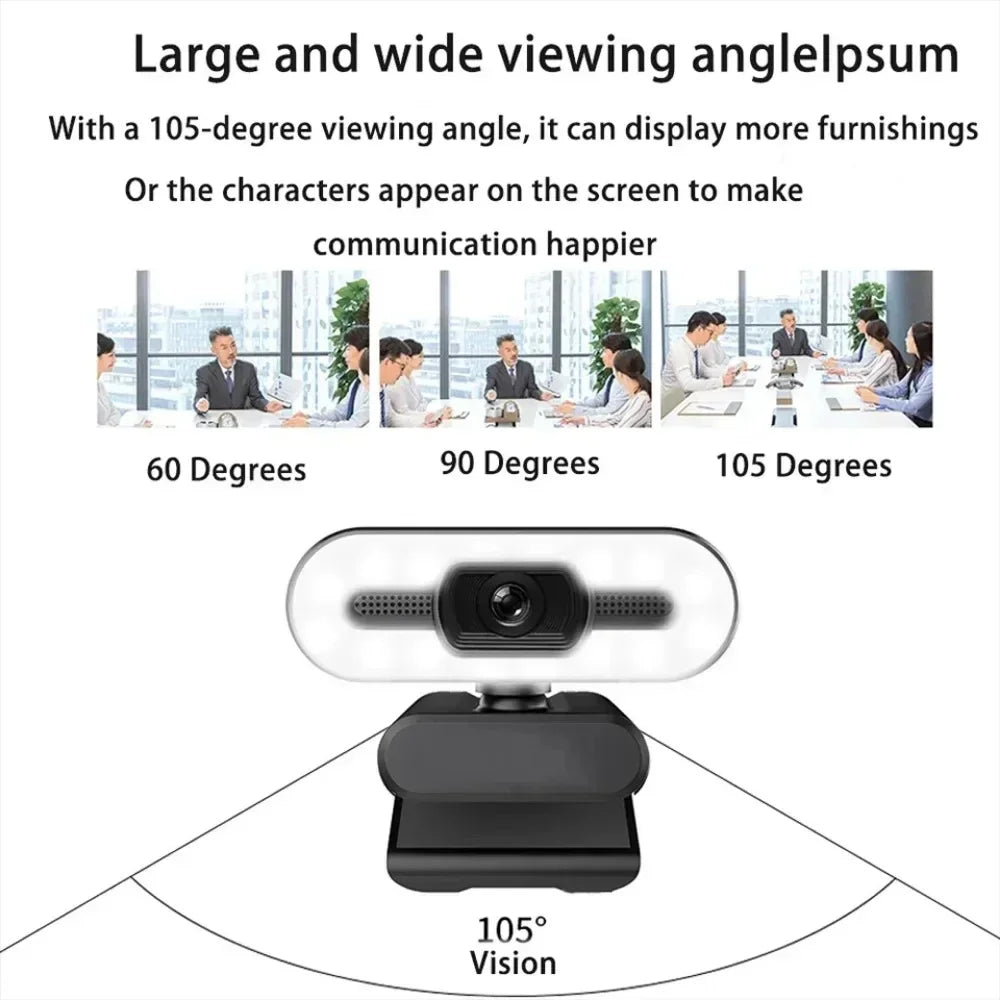 Portable Full HD 1080P 2K 4K Webcam PC Laptop Auto Focus Webcam Live Streaming Flexible with Microphone Live Broadcast