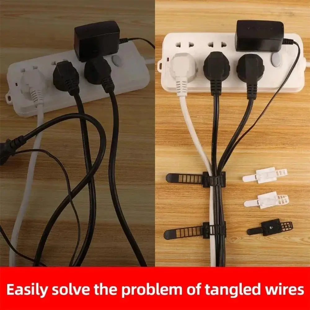 Adjustable Cable Organizer Wire Winder Clip Earphone Holder Self Adhesive Mouse Keyboard Cord Management USB Charger