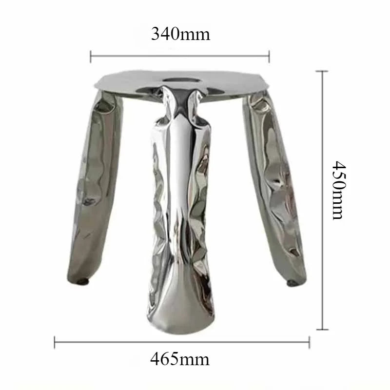 Metal Stainless Steel Ottomans Low Shoe Changing Stools Nordic Living Room Multifunctional Small Footrest Portable