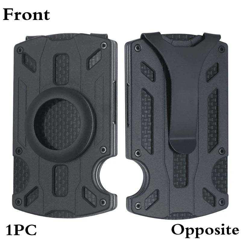 1PC For AirTag Wallet New Metal Men Credit ID Card Holder Case Slim Anti-lost Protective Air Tag Carteira Luxury