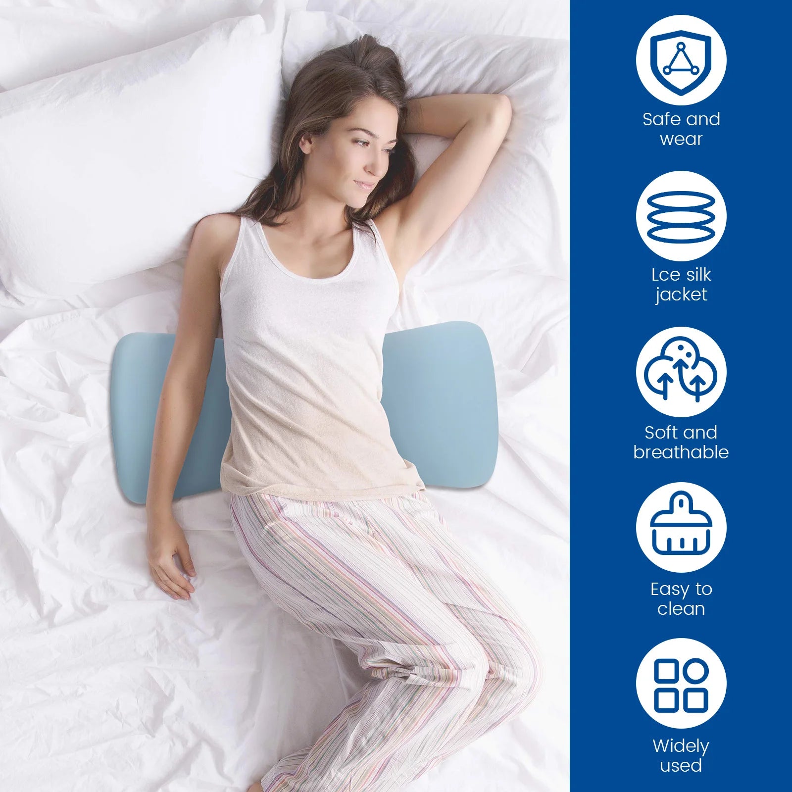 Lumbar Support Pillow Ergonomic Memory Foam Waist Pillow Soft Breathable Back Support Sleeping Pillow for Car Sofa