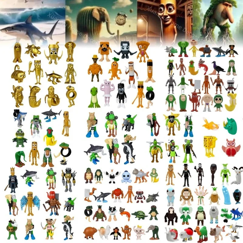 Italian Brainrot AI Animals Tung Tung Tung Sahur Figure Tralalelo Tralala Figurine Doll Toy Desk Decoration Model