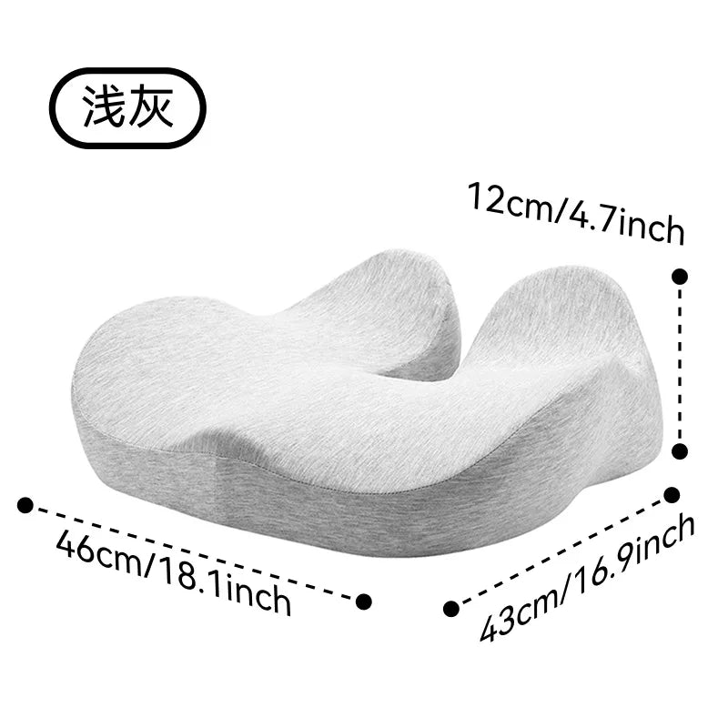 Orthopedic Memory Foam Seat Cushion for Tailbone Sciatica Back Pain Relief – Non-Slip U-Shaped Pad for Car Office Chair