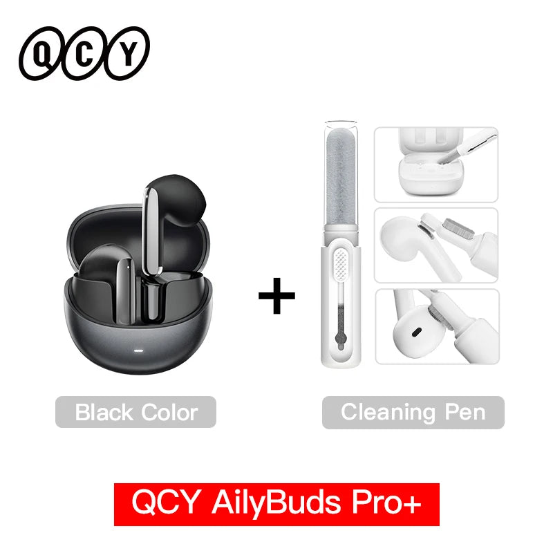 QCY HT10 AilyBuds Pro+ ANC Wireless Earphone Al Audio Hi-res with LDAC Bluetooth 5.3 Earbuds Adaptive ANC Multipoint
