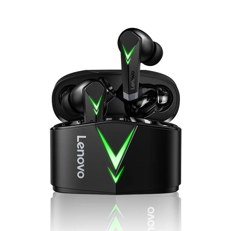 Choice US Lenovo LP6 Bluetooth 5.0 Headphones 9D Strong Deep Bass Music Sound Earbuds Sweatproof Cinema Sound Earphones