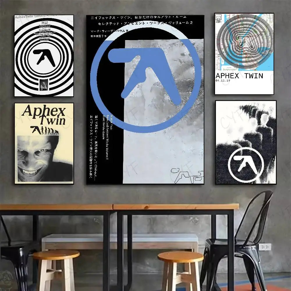 DJ A-Aphex T-Twin Cool Album Poster Multi-Purpose Wall Art for Living Room Bedroom Office Hallway Bar Home Decor Gift