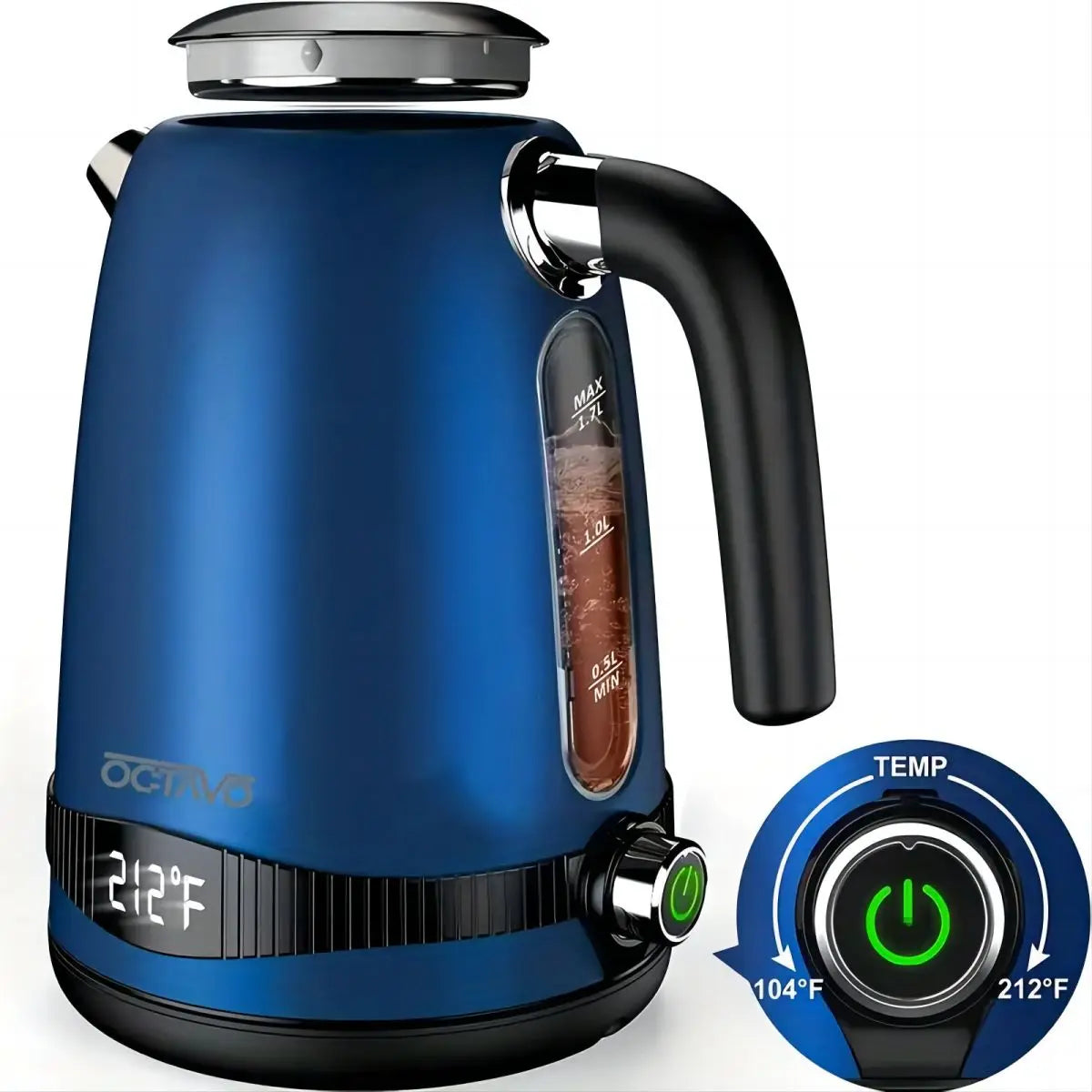 1pc 1.8QT Electric Kettle US Plug Temperature Control With 7 Heat Settings & LED Display (1100W) Kitchen and home